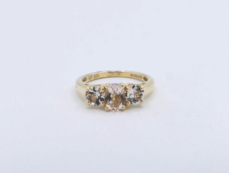 14K Yellow Gold White Topaz Ring