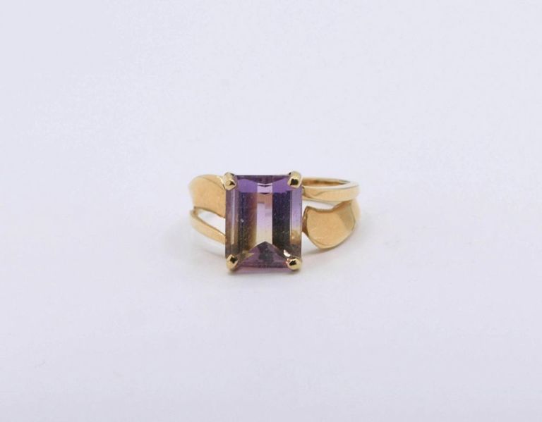 14K Yellow Gold Ametrine Ring
