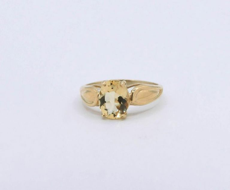 14K Yellow Gold Gold Beryl Ring