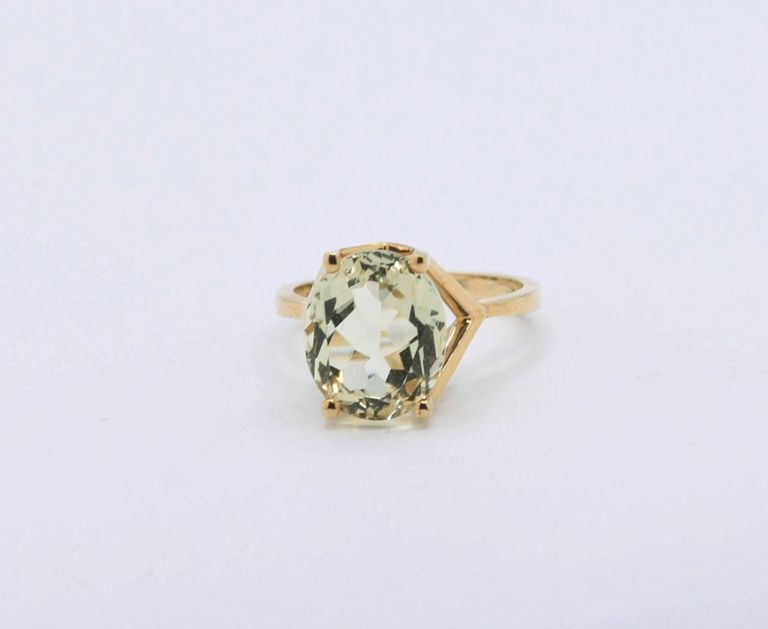 14K Yellow Gold Titanite Ring