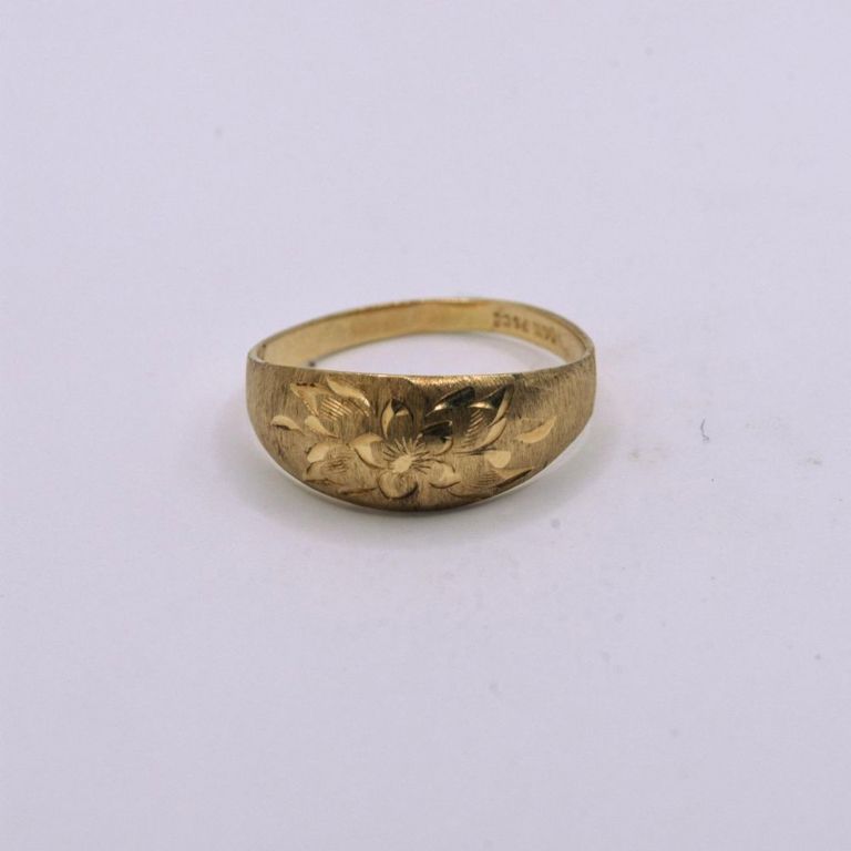 14K Yellow Gold Dome Ring