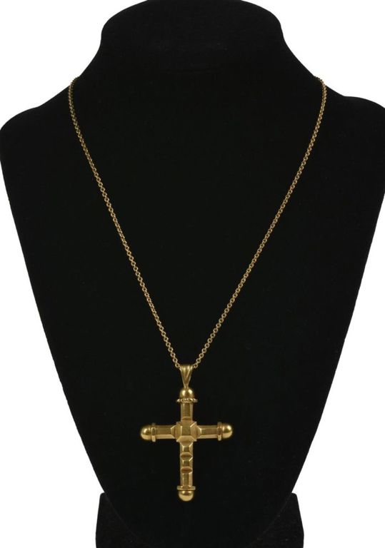 18K Barry Kieselstein-Cord Gold Cross Pendant