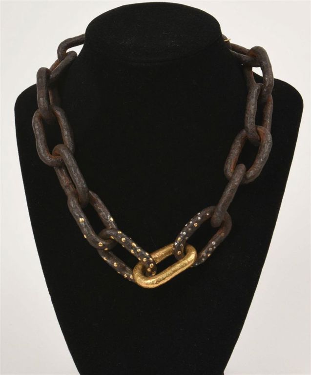 Jean Grisoni Chain Necklace with Gold Accents