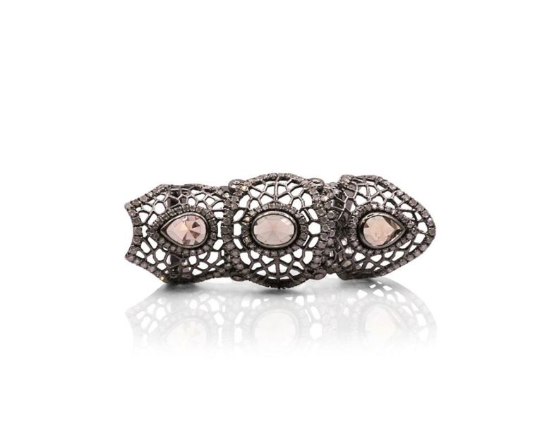 18K Topaz & Diamond Articulated Ring