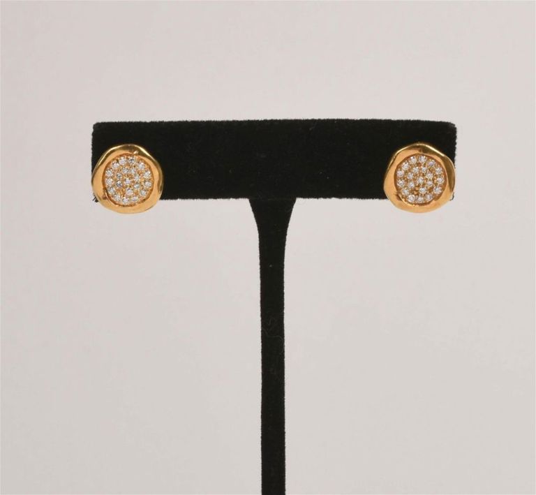 18K Tiffany & Co Diamond Pave Earrings