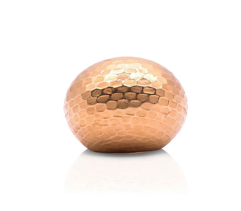 18K Textured Dome Ring