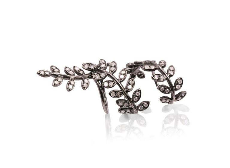 18K Loree Rodkin Diamond Articulated Vine Ring