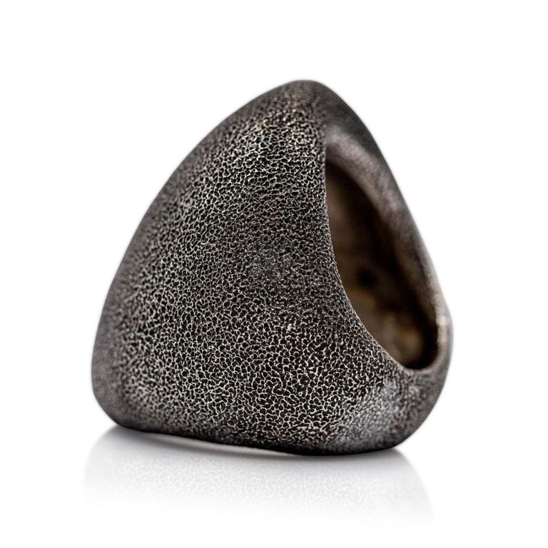 Silver Textured Dome Ring