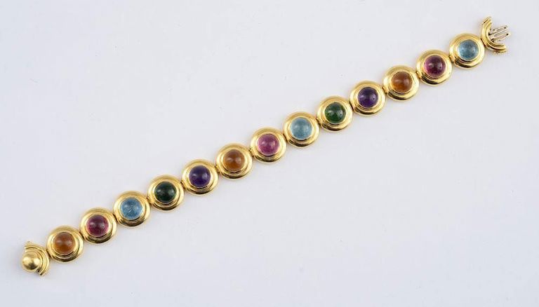 18k Gold and Colored Stone Bracelet, Tiffany & Co., Paloma Picasso
