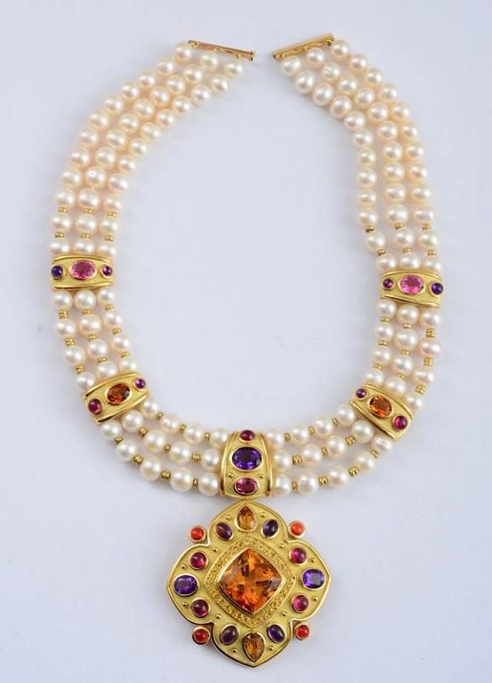 18k Gold Necklace, Leo De Vroomen, English