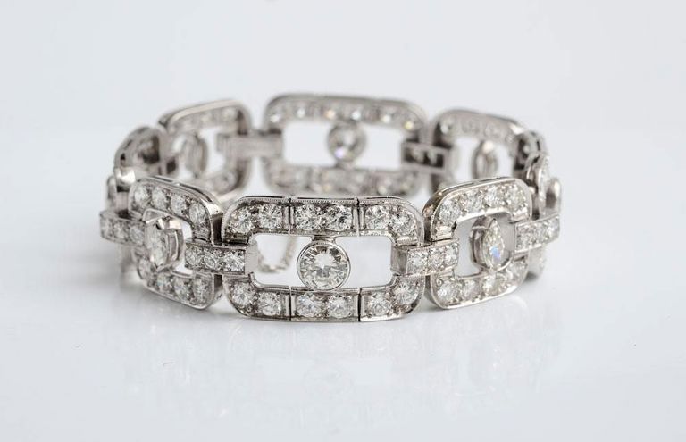 Art Deco Platinum and Diamond Bracelet