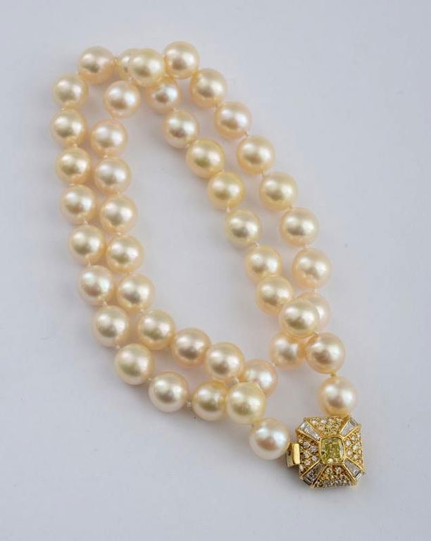 South Sea Pearl Necklace, Diamond Clasp