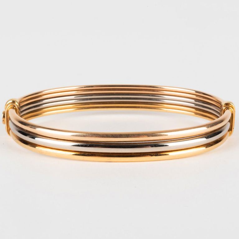 Cartier 18k Tricolor Gold Bangle Bracelet