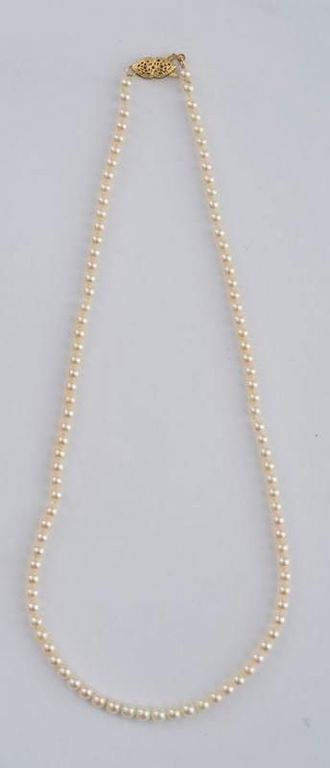 Two seed pearl necklaces