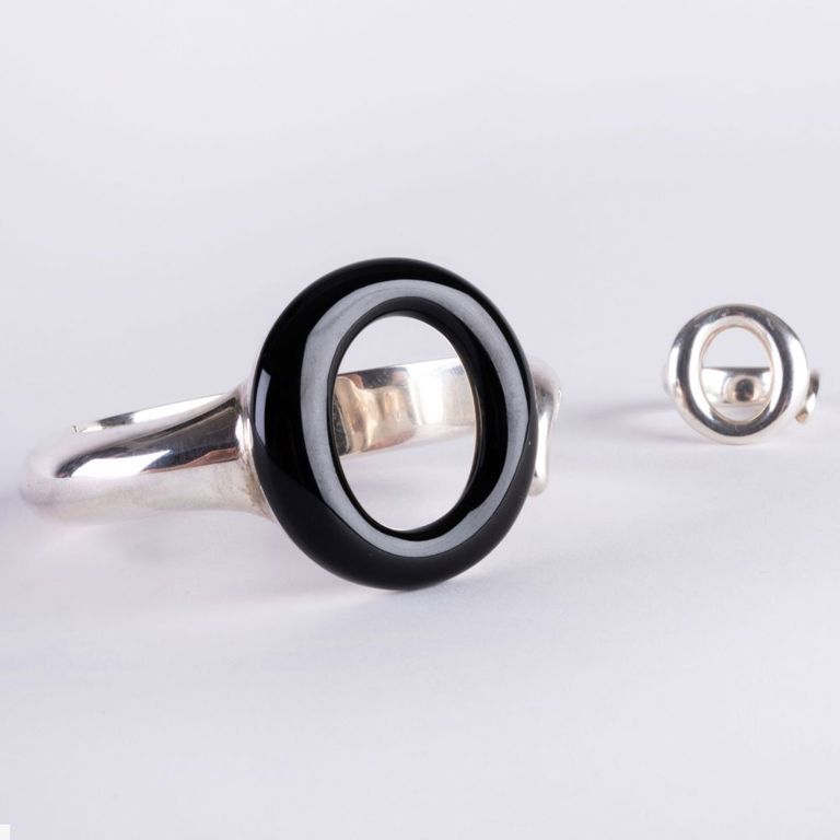 Elsa Peretti for Tiffany & Co. Onyx Bracelet and Ring