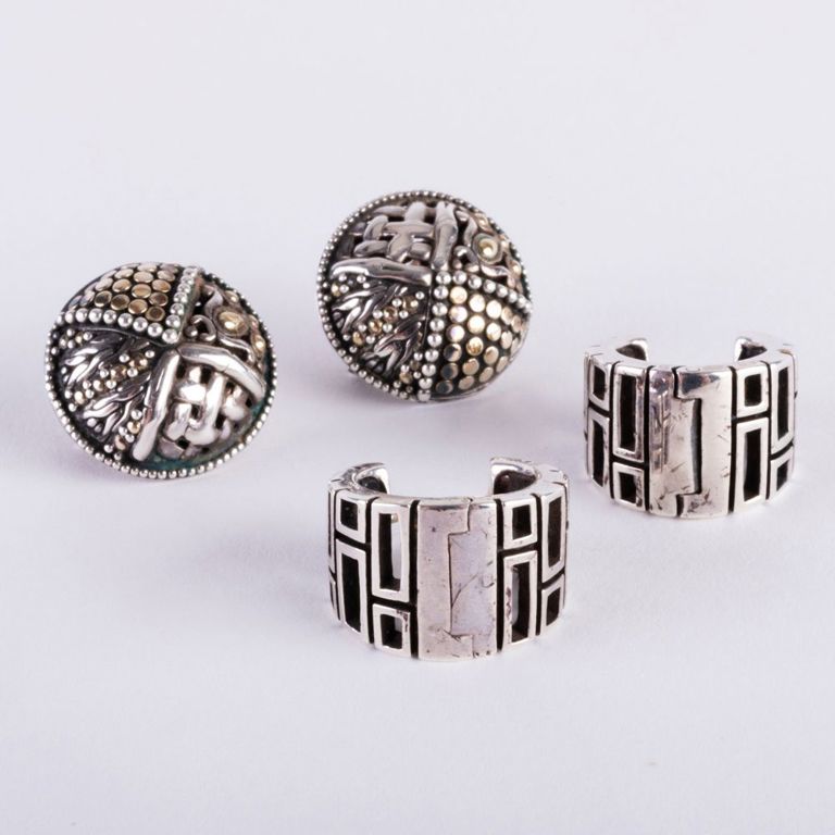 Two Pairs of Sterling Silver Earrings