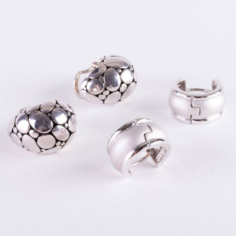 Two Pairs of Sterling Silver Earrings