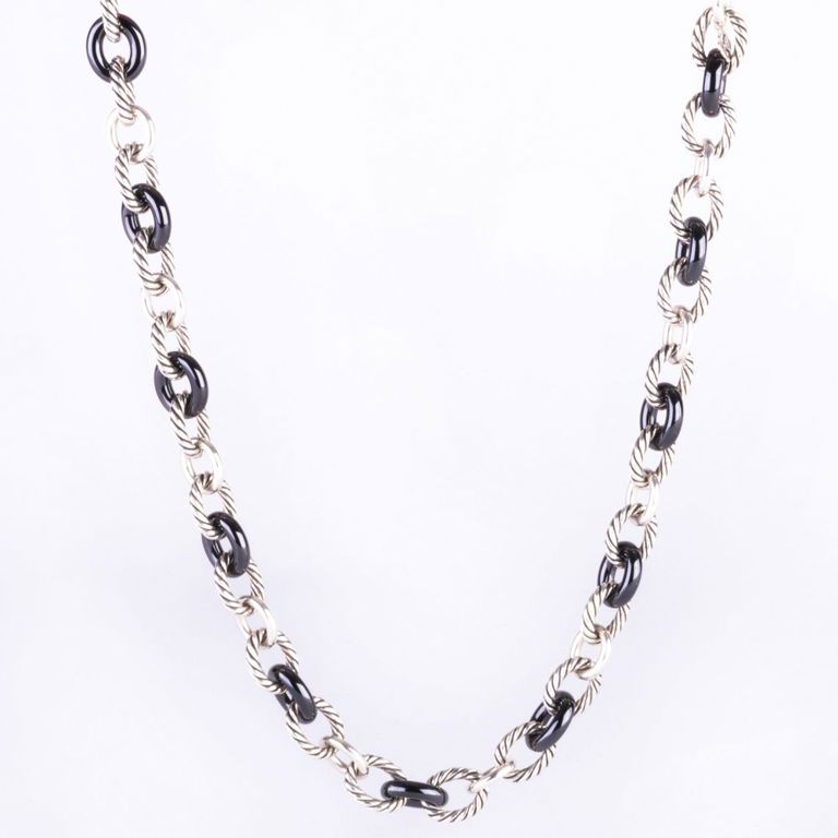 David Yurman Sterling Silver Link Necklace