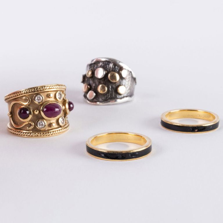 Group of Four Gold Rings