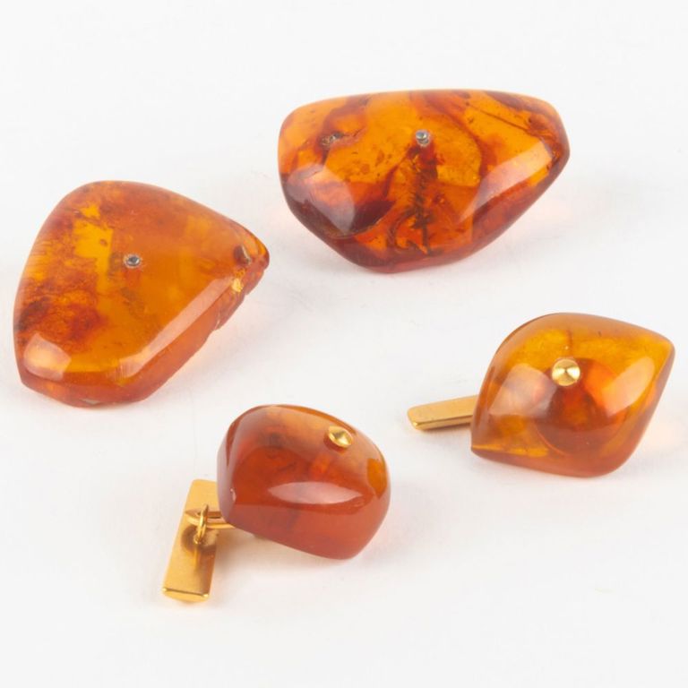 Two Pairs of Amber Cufflinks