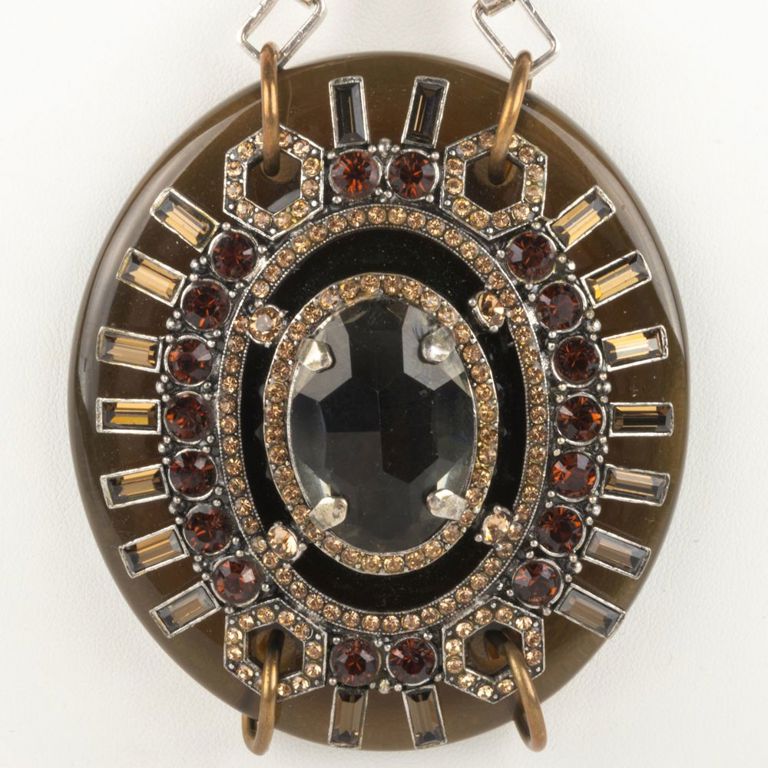 Lanvin Large Jeweled Pendant on Chain