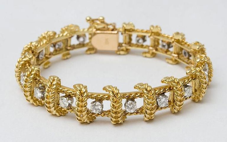 18k Gold and Diamond Bracelet