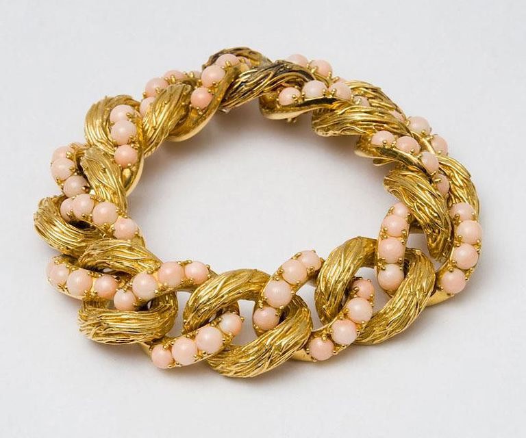 18k Gold and Coral Bracelet