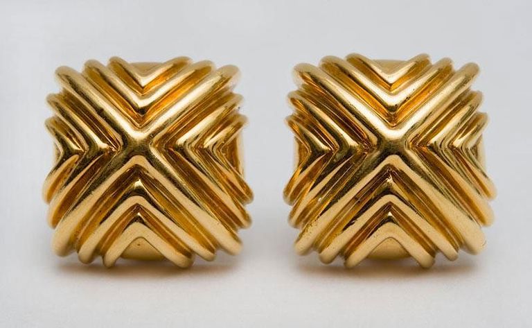 Pair of Tiffany & Co. 18k Gold Earclips