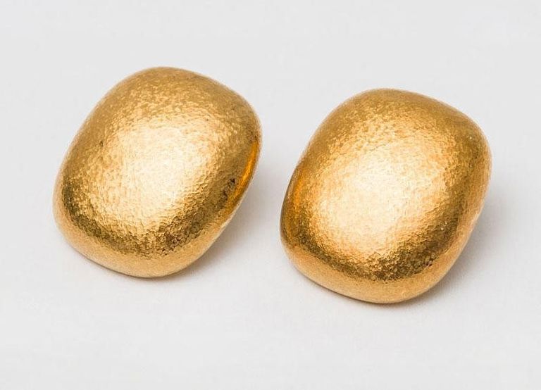 Pair of Angela Cummings for Tiffany & Co. 18k Textured Gold Earclips
