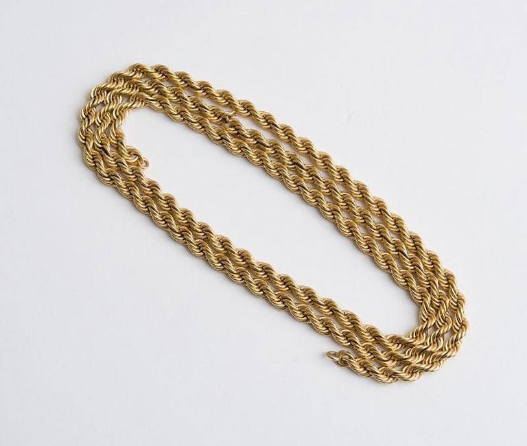 14K Gold Rope Necklace
