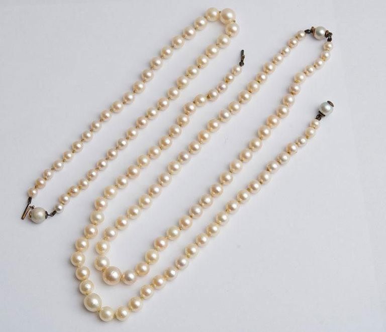 Three Pearl Necklaces