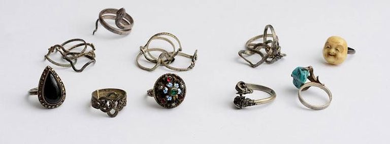 Group of Ten Miscellaneous Silver Rings