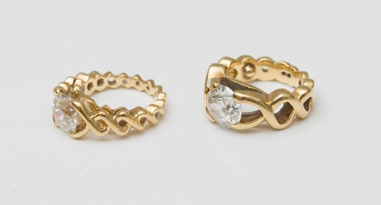 Two Verdura 18k Gold and Diamond Rings