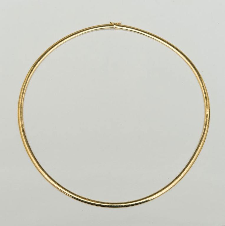14k Gold Omega Necklace