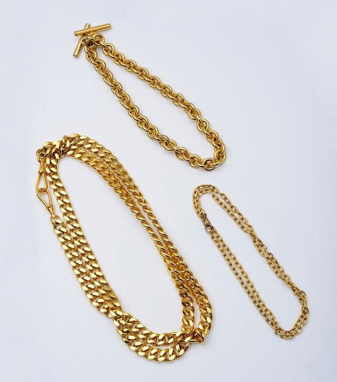 Large Yellow Metal Necklace and Bracelet