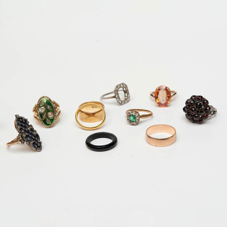 Miscellaneous Group of Ten Rings