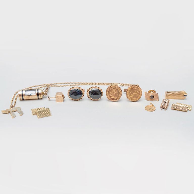 Two Pairs of 14k Gold Cufflinks