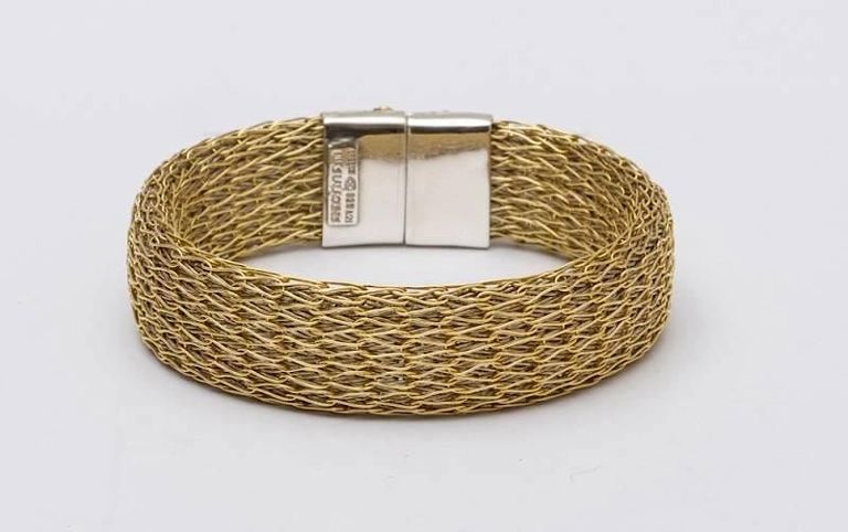 Ilias Lalaounis 18k Yellow Gold Over Silver Woven Bracelet