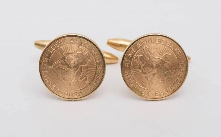 Pair of Cartier 14k Yellow Gold Cufflinks