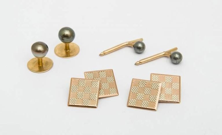 Two Tiffany & Co. Studs, and a Two Pairs Cufflinks