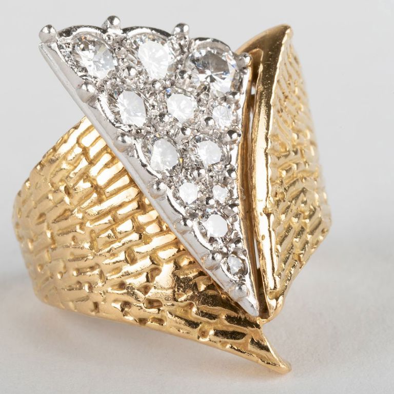 Platinum and 18K Gold, Diamond Ring