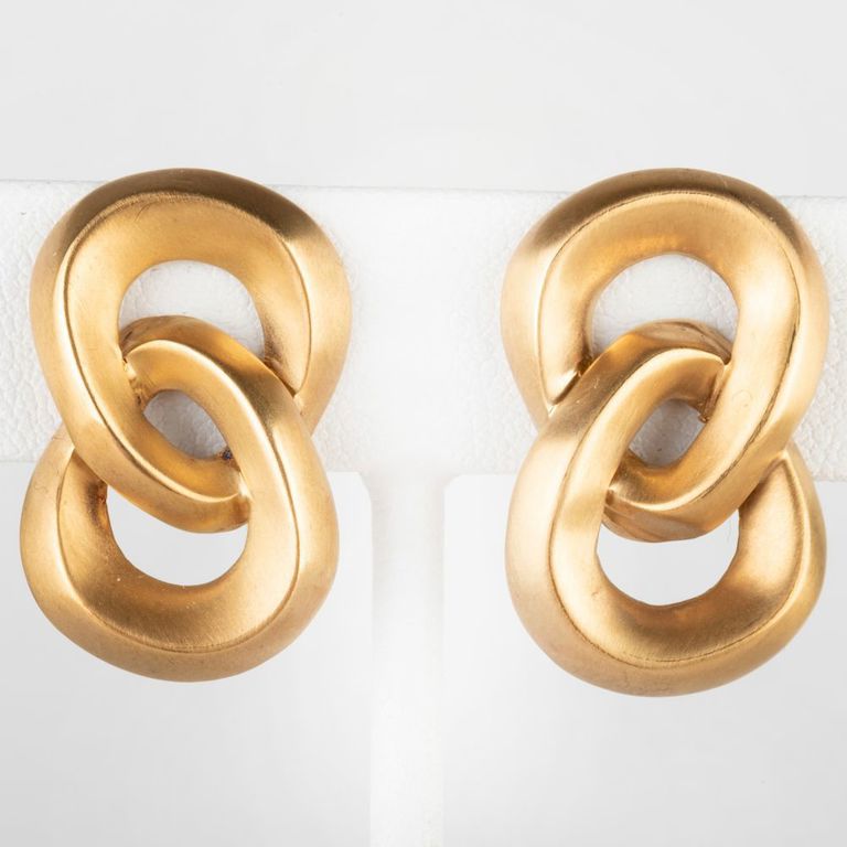 Pair of Angela Cummings 18k Gold Earclips