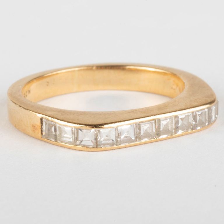 Boucheron 18k Gold and Diamond Band Ring