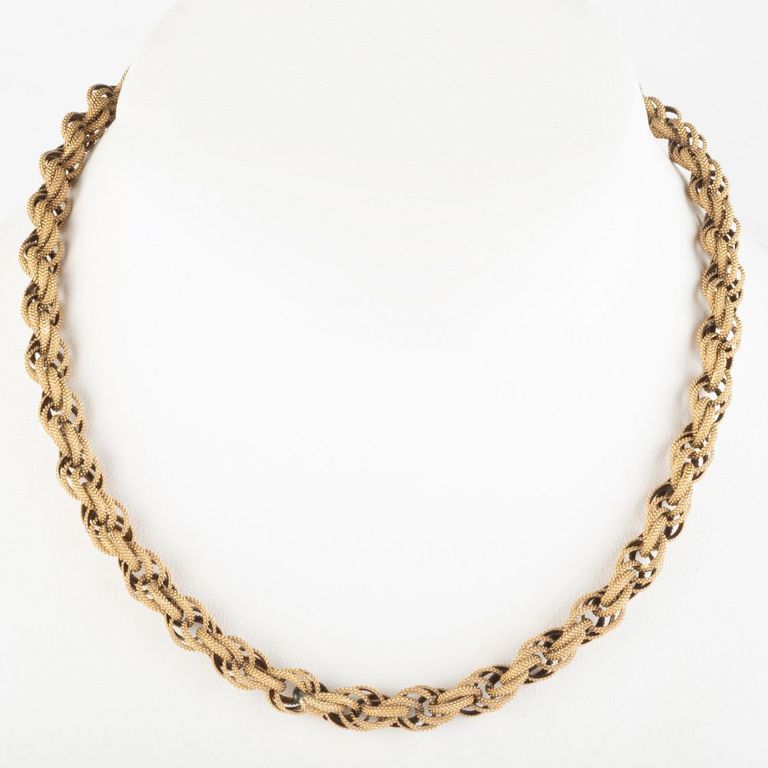 14k Gold Rope Chain Necklace