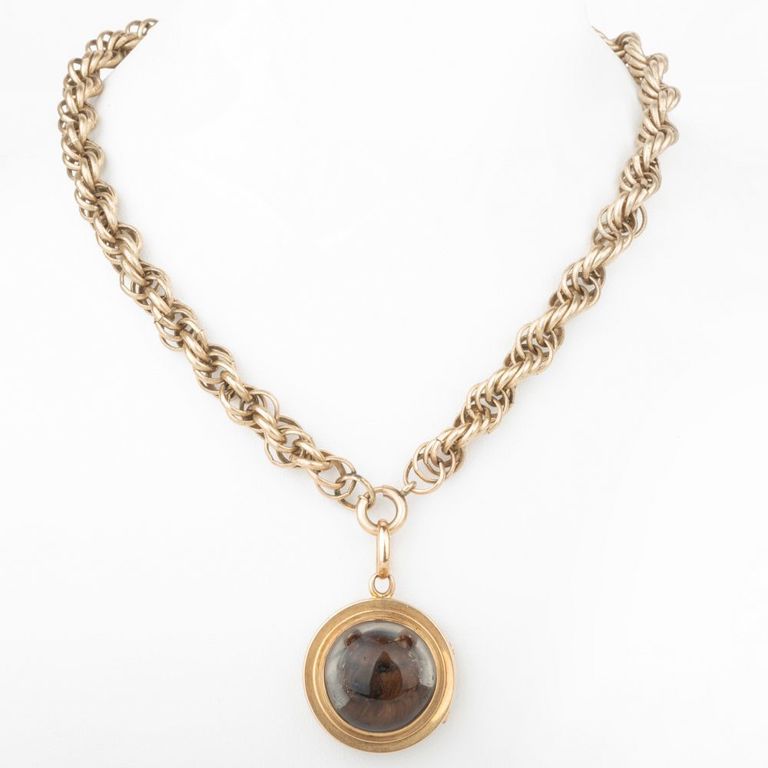 Gold Filled Rope Chain, with 14k Gold Locket Pendant
