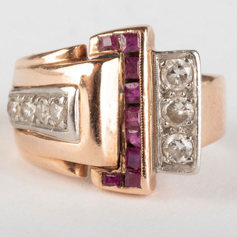 Marlin 14k Gold, Diamond and Ruby Ring