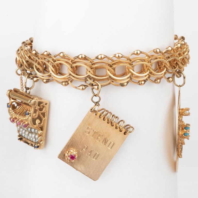 14k Gold Charm Bracelet