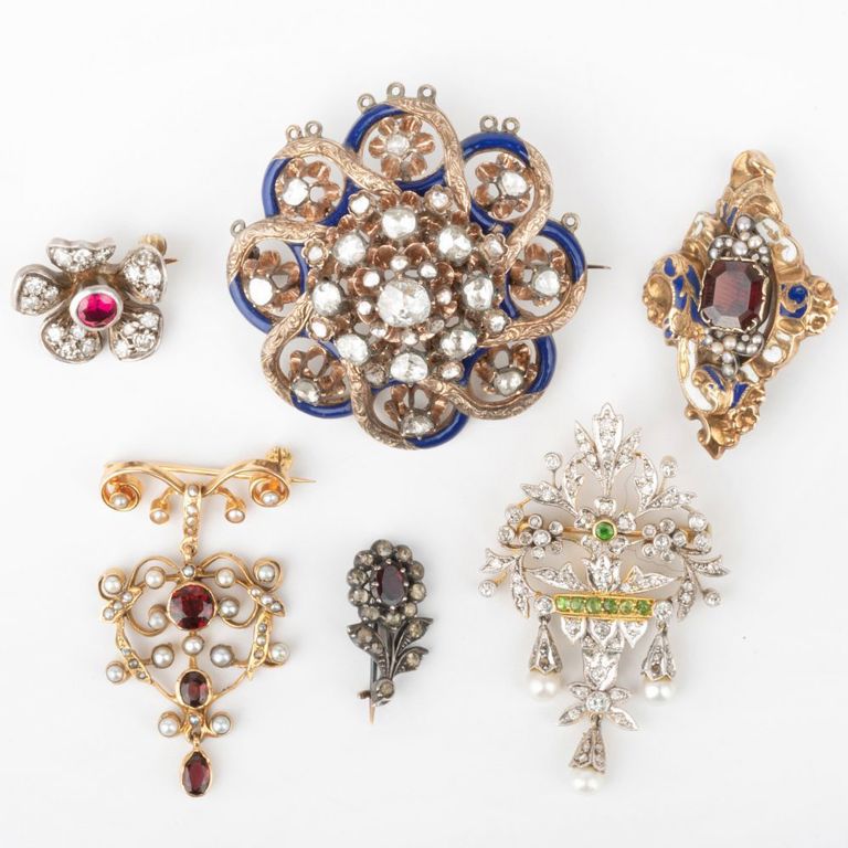 Miscellaneous Group of Six Pins