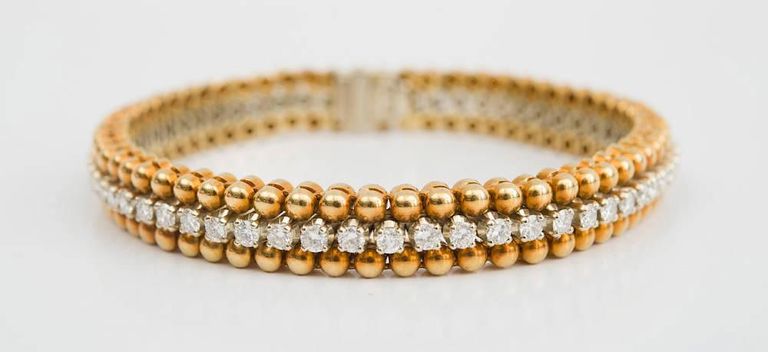 Cartier 18k Yellow Gold and Diamond Bracelet