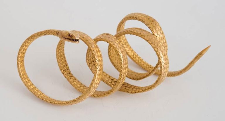 18k Yellow Gold Snake Wrap Bracelet